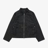PINSTRIPE DENIM JACKET