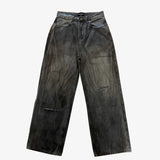 BLUE RIPPED MUD DYE DENIM