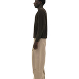 BEIGE PLEATED PANTS