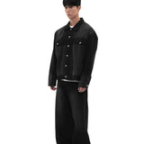 WASHED BLACK DENIM JACKET