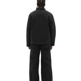BLACK NYLON CARGO JACKET