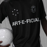 BLACK STATEMENT FOOTBALL T-SHIRT