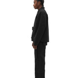 BLACK NYLON CARGO PANTS
