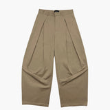 BEIGE PLEATED PANTS